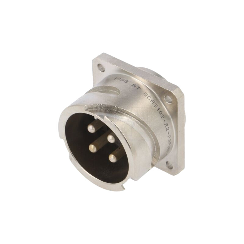 Conector: militar; soclu; tată; PIN: 4; GCA; 74A; lipire; argintat Conector: militar; soclu; tată; PIN: 4; GCA; 74A; lipire; argintat