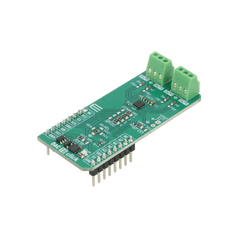 Click board; placă prototip; Comp: DAC63204RTERQ1; convertor D/A