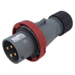 Conector: alimentare AC trifazate; IP&S; 32A; 440V; mufă; tată