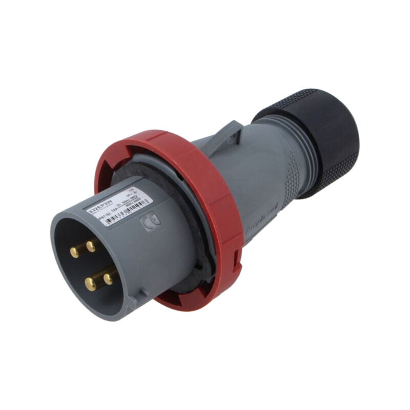 Conector: alimentare AC trifazate; IP&S; 32A; 440V; mufă; tată