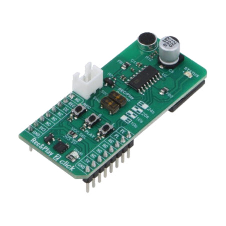 Click board; placă prototip; Comp: ISD1616B; difuzor,microfon