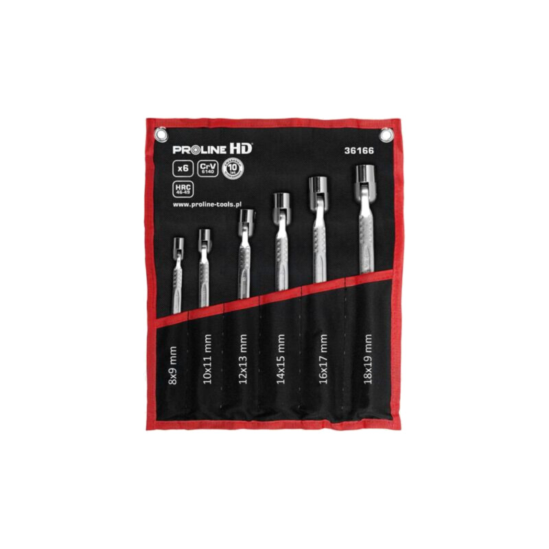 Set chei; tubulară,cu articulaţie; oţel crom-vanadium; HD; 6buc. Set chei; tubulară,cu articulaţie; oţel crom-vanadium; HD; 6buc.