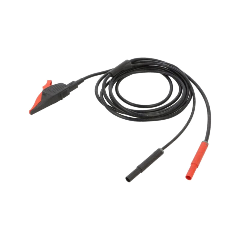 Cablu Kelvin; 20A; mufă banană 4mm x2,clemă crocodil; Unom: 1kV