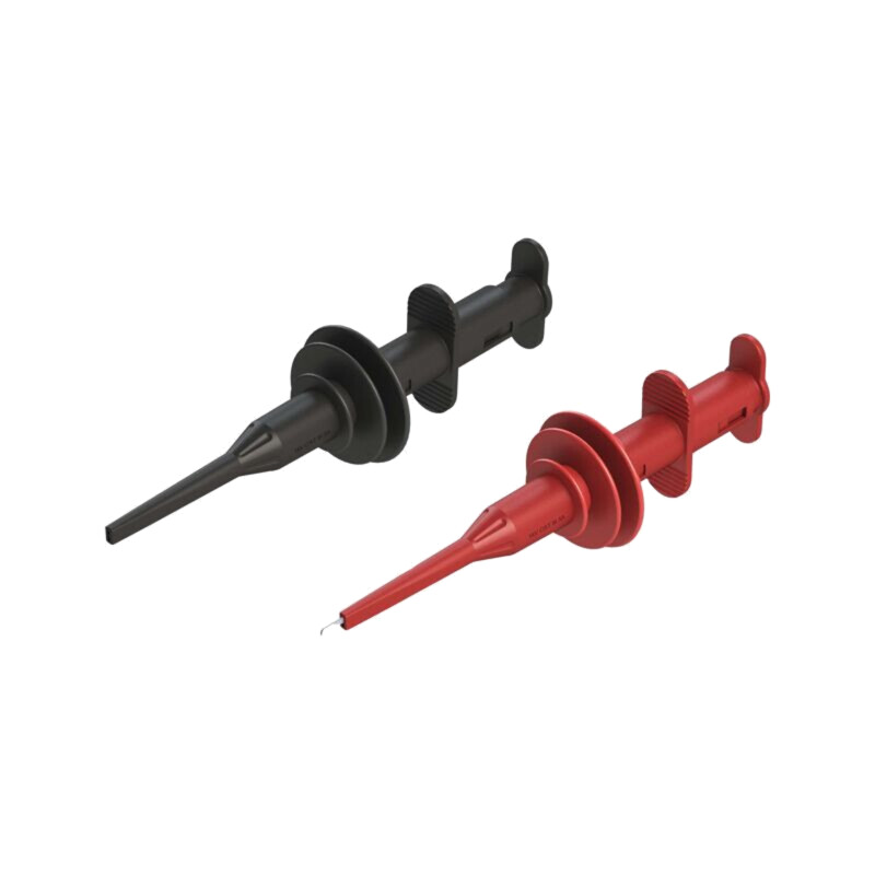 Clips de măsurare; cu cârlig; 5A; neagră,roşie; 8kV; 4mm; L: 178mm Clips de măsurare; cu cârlig; 5A; neagră,roşie; 8kV; 4mm; L: 178mm