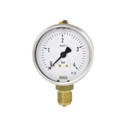 Manometru; -1÷3bar; Clasa: 2,5; 100mm; -20÷60°C; IP65; oţel; 113.53