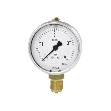 Manometru; -1÷3bar; Clasa: 2,5; 100mm; -20÷60°C; IP65; oţel; 113.53