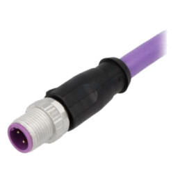Conector: M12; mufă; tată; PIN: 4; drept; cod B-Profibus; cabluri; 5m