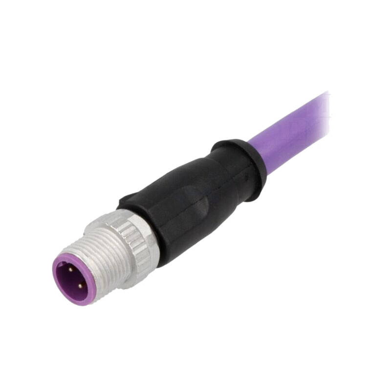 Conector: M12; mufă; tată; PIN: 4; drept; cod B-Profibus; cabluri; 5m