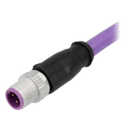 Conector: M12; mufă; tată; PIN: 4; drept; cod B-Profibus; cabluri; 5m