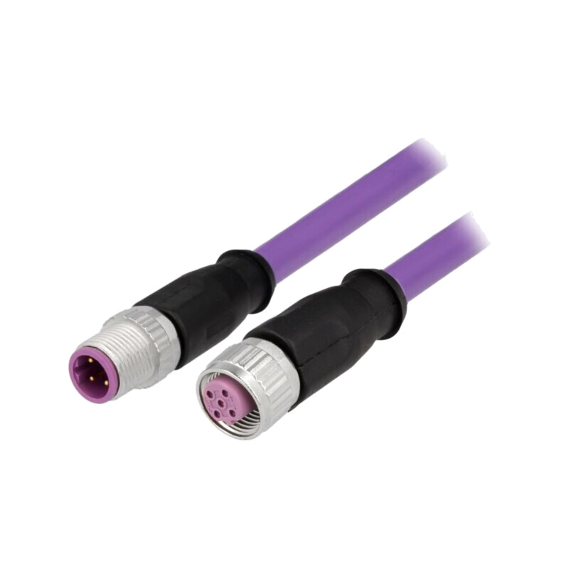 Cablu: pentru senzori/automatizări; PIN: 4; mufă; Fire: 2; PVC; 0,5m