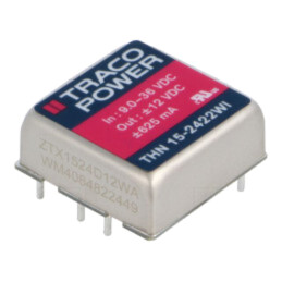 Convertor: DC/DC; 15W; Uintr: 9÷36VDC; Uieş: 12VDC; Uieş2: -12VDC