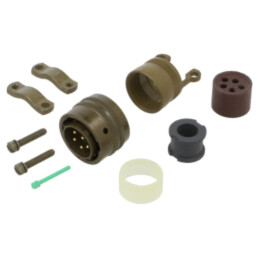 Conector: circular; mufă; tată; PT/451; 13A; 600V; PIN: 5; drept; oliv
