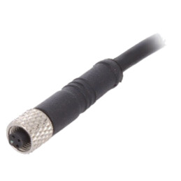 Conector: M5; mufă; mamă; cabluri; PIN: 3; 1A; drept; IP67; 60V; 1m