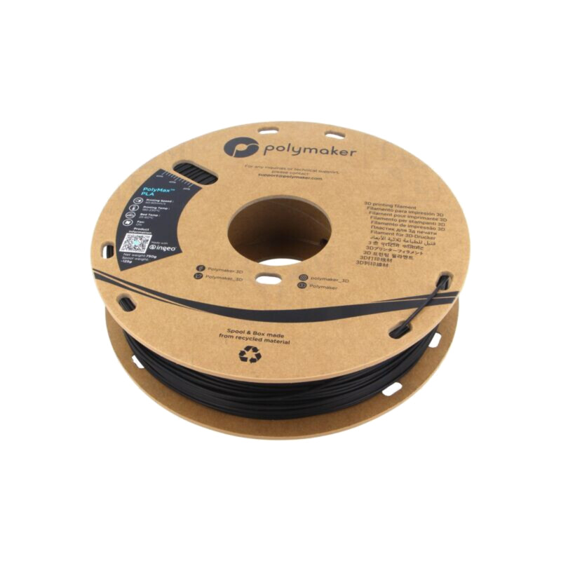 Filament: PLA Tough; 1,75mm; neagră; 190÷230°C; 750g; PolyMax™