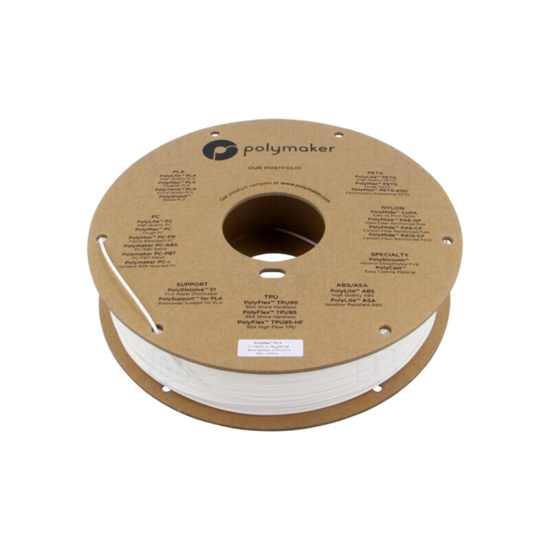 Filament: PLA Tough; 1,75mm; albă; 190÷230°C; 750g; PolyMax™
