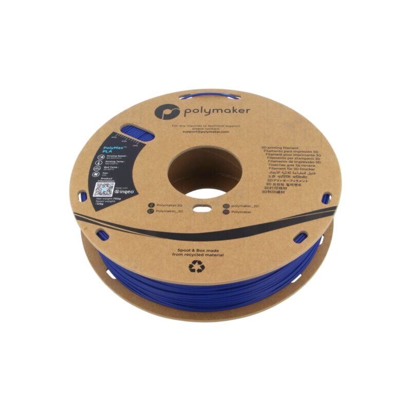 Filament: PLA Tough; 1,75mm; albastră; 190÷230°C; 750g; PolyMax™