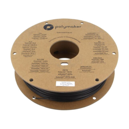 Filament: PET-G Tough; 1,75mm; neagră; 230÷240°C; 750g; PolyMax™