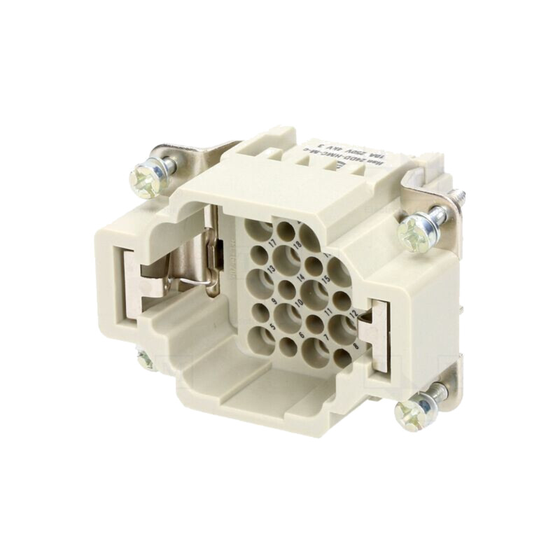 Conector: HDC; inserturi de contact; tată; 10A; 250V; Han® HMC Conector: HDC; inserturi de contact; tată; 10A; 250V; Han® HMC