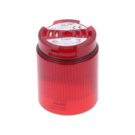 Modul: semnalizator luminos; roşie; LED; 24VDC; IP65; Ø50x69mm