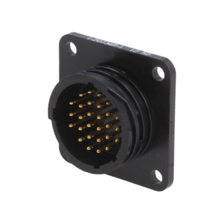 Conector: circular; soclu; tată; PIN: 28; CPC Series 2; aurit; THT