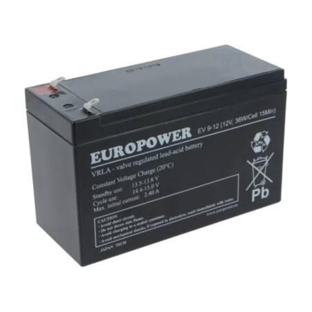 Acumul: plumb-acid; 12V; 8Ah; AGM; nu necesită întreţinere; EV