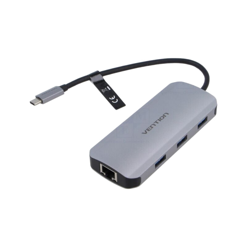 Hub USB; USB 3.0; PnP; gri; Număr porturi: 6; 0,15m; ABS,aluminiu Hub USB; USB 3.0; PnP; gri; Număr porturi: 6; 0,15m; ABS,aluminiu