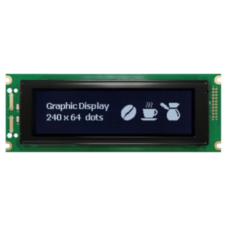 Afişaj: LCD; grafic; 240x64; FSTN Negative; 180x65x12,3mm; LED