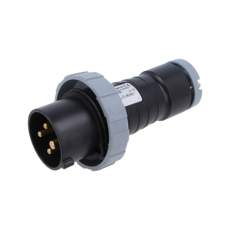 Conector: alimentare AC trifazate; IP&S; 16A; 500VAC; mufă; tată