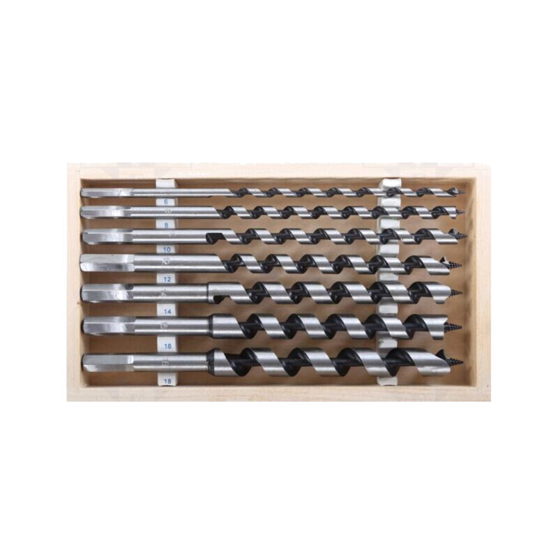 Set de burghie; pt.lemn; lemn,placă de PAL; L: 460mm; 7buc.