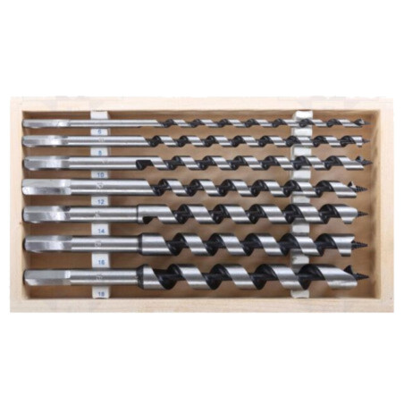 Set de burghie; pt.lemn; lemn,placă de PAL; L: 460mm; 7buc.