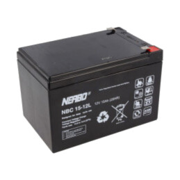 Acumul: plumb-acid; 12V; 15Ah; AGM; nu necesită întreţinere; 4,5kg