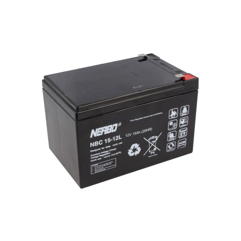 Acumul: plumb-acid; 12V; 15Ah; AGM; nu necesită întreţinere; 4,5kg Acumul: plumb-acid; 12V; 15Ah; AGM; nu necesită întreţinere; 4,5kg