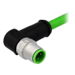 Conector: M12; mufă; tată; PIN: 4; în unghi 90°; cod D-Ethernet