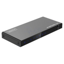 Splitter; HDCP 2.2,HDMI 2.0; neagră; Ieşire: HDMI soclu x4; metal