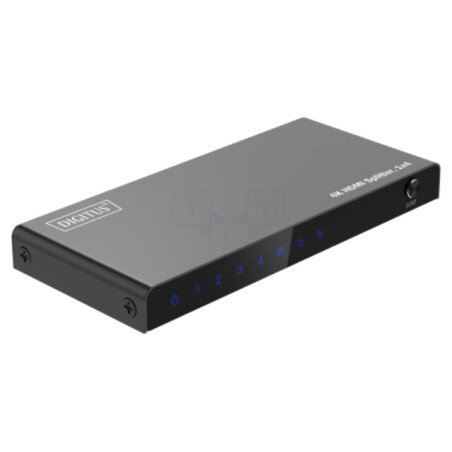 Splitter; HDCP 2.2,HDMI 2.0; neagră; Ieşire: HDMI soclu x4; metal