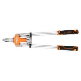 Kit: maşină de nituit manuală; mânere bicomponente; L: 465mm