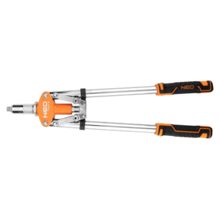 Kit: maşină de nituit manuală; mânere bicomponente; L: 465mm