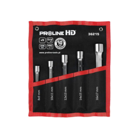 Wrenches set; tubular; Chrom-vanadium steel; HD; double-sided