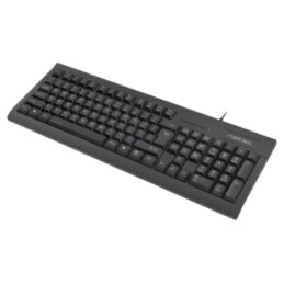 Tastatură; neagră; USB A; cu cablu,US layout; Lung: 1,5m