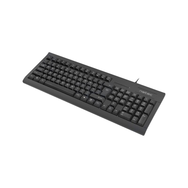 Tastatură; neagră; USB A; cu cablu,US layout; Lung: 1,5m
