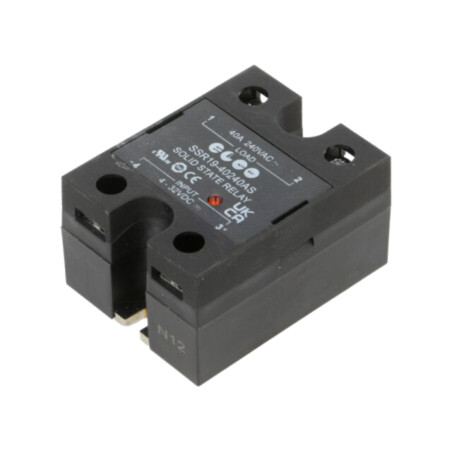 Releu: semiconductor; Ucom: 4÷32VDC; 40A; 48÷280VAC; SSR19; 1-fazat