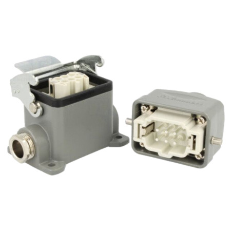 Conector: HDC; tată + mamă; GWconnect; PIN: 6; 16A; 500V; 6+PE; drept