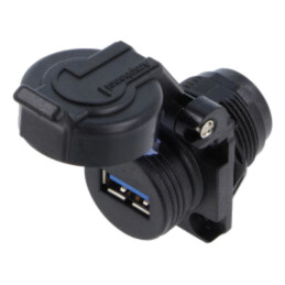 Composite access point USB3.2 Gen1 jam nut panel mount with