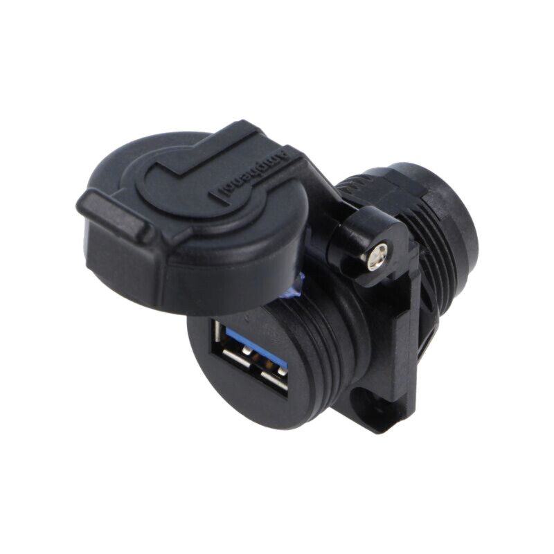 Composite access point USB3.2 Gen1 jam nut panel mount with