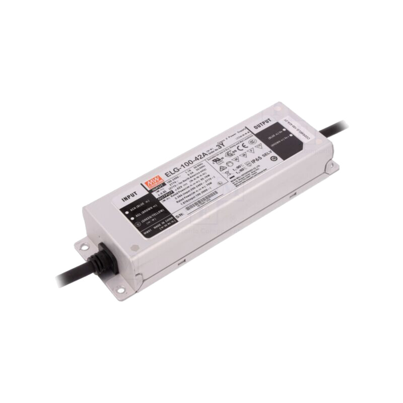 Alimentator: pulsatoriu; LED; 96W; 42VDC; 1,14÷2,28A; 100÷305VAC Alimentator: pulsatoriu; LED; 96W; 42VDC; 1,14÷2,28A; 100÷305VAC