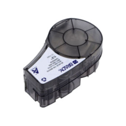 Bandă; 12,7mm; 4,9m; albă; Culoare caracter: neagră; autoadeziv