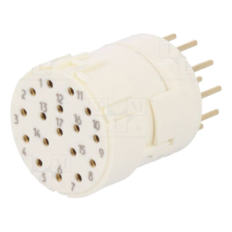 Conector: M23; inserturi de contact; PIN: 17; mamă; THT; M23 Signal