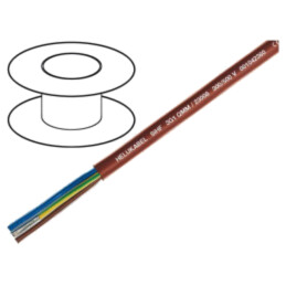 Cablu; SiHF; 4G16mm2; Cu; litat; cauciuc siliconat; maro-roşu