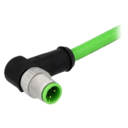 Conector: M12; mufă; tată; PIN: 4; în unghi 90°; cod D-Ethernet