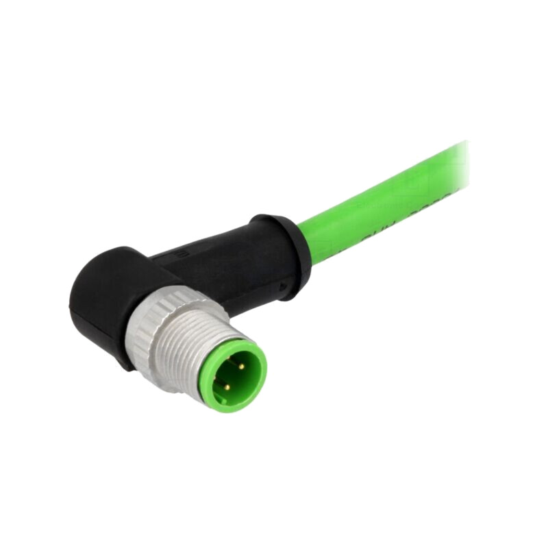 Conector: M12; mufă; tată; PIN: 4; în unghi 90°; cod D-Ethernet